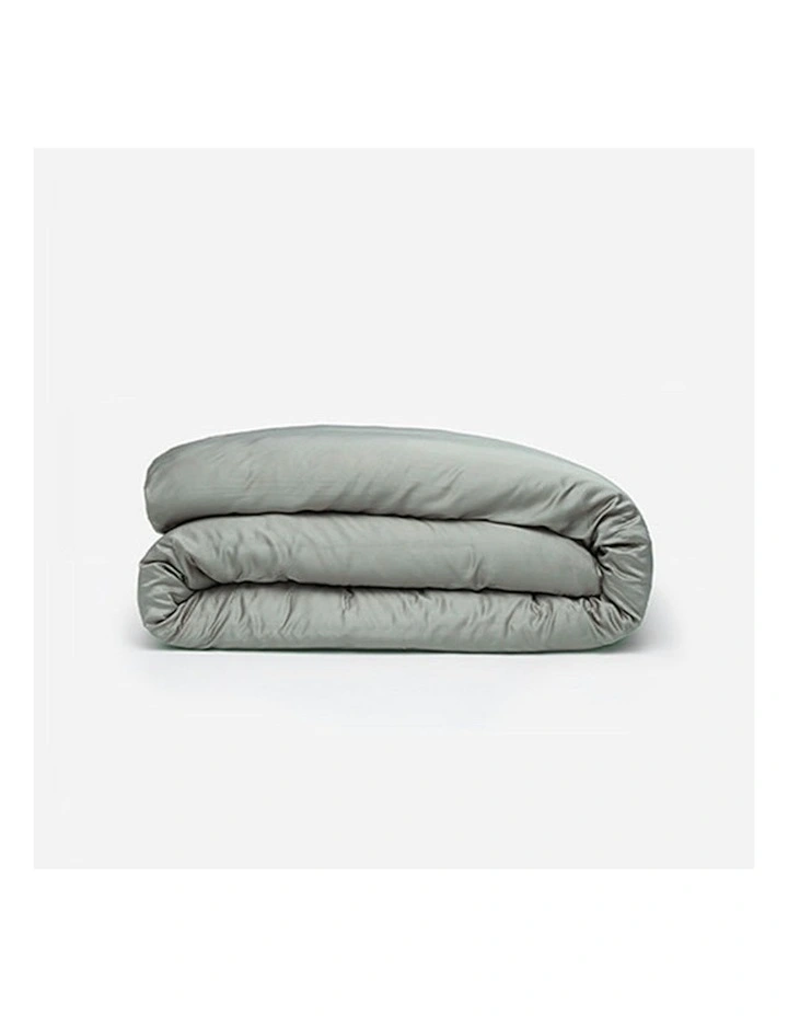 Signature Sateen Duvet Cover in Sage image 3
