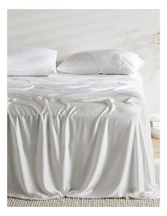 Signature Sateen Flat Sheet in White