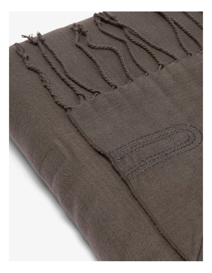 Woven Throw Blanket in Graphite image 4