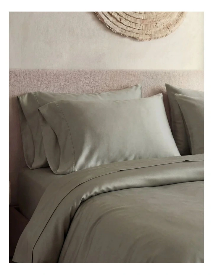 Signature Sateen Sheet Set in Sage image 2