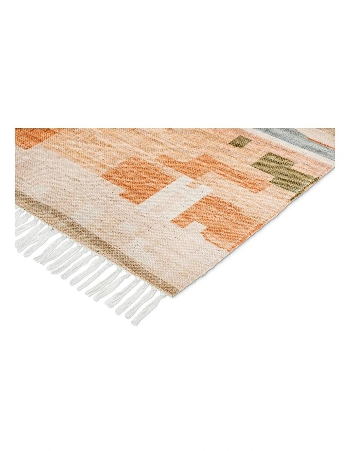 Allegra Abstract Tribal Indoor Outdoor Runner Rug in Multicolour image 2