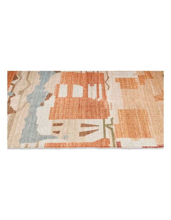 Allegra Abstract Tribal Indoor Outdoor Runner Rug in Multicolour image 3
