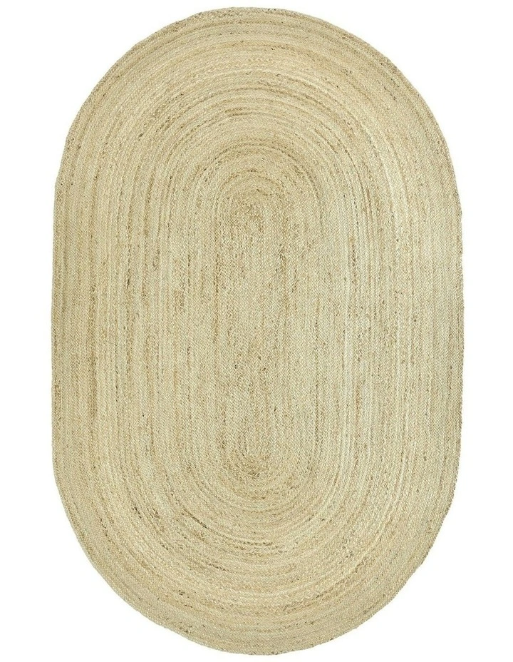 Amber Braided Oval Jute Rug in Natural image 1