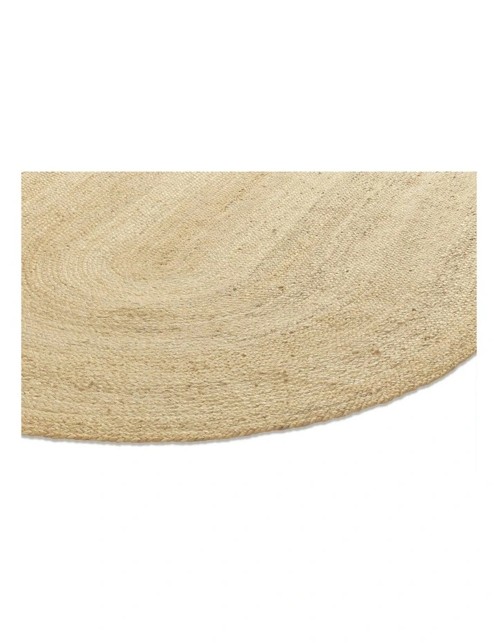 Amber Braided Oval Jute Rug in Natural image 6