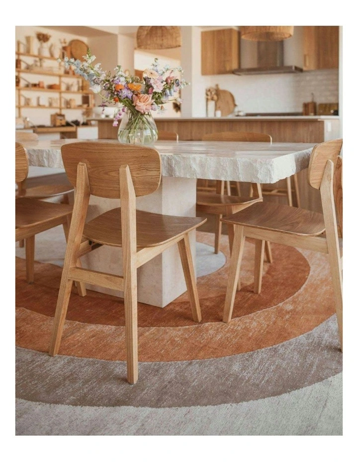 Blake Round Rug in Orange Rainbow image 2