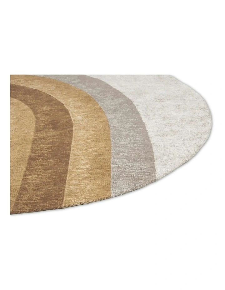 Blake Round Rug in Orange Rainbow image 3