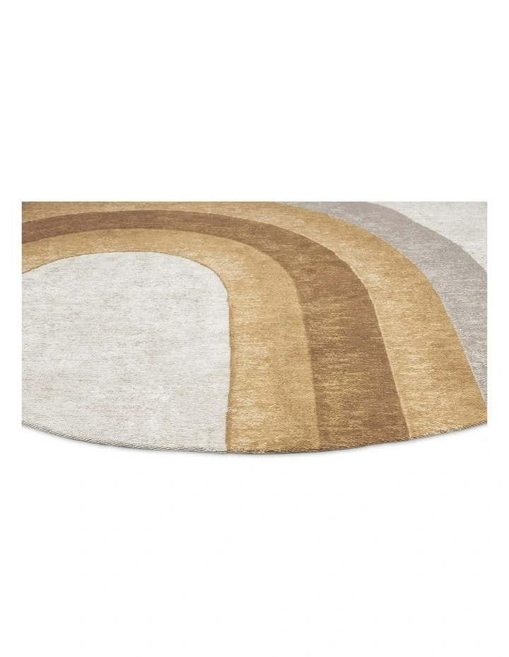 Blake Round Rug in Orange Rainbow image 4