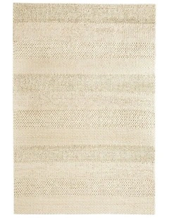 Fleur Braided and Looped Rug in Ivory