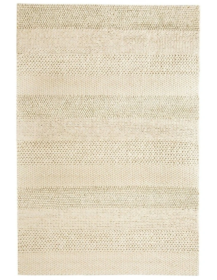 Fleur Braided and Looped Rug in Ivory image 1
