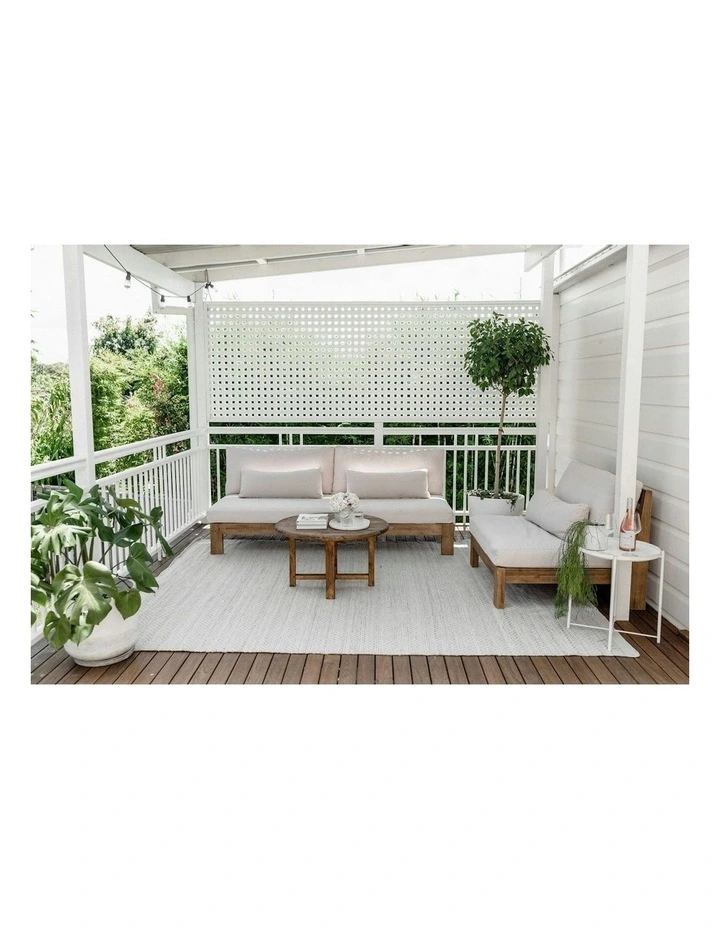 Hazel Indoor Outdoor Pet Rug in Cream/Grey image 3
