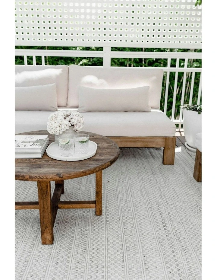 Hazel Indoor Outdoor Pet Rug in Cream/Grey image 6
