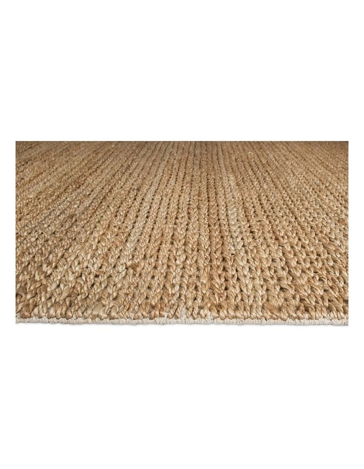Indigo Braided Jute Runner Rug in Natural Tan image 5