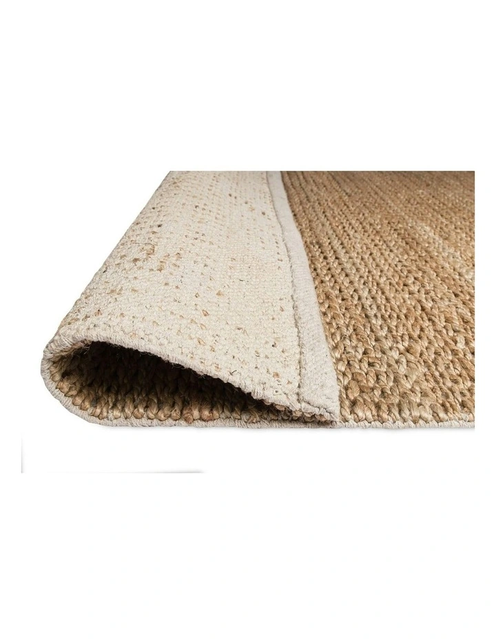 Indigo Braided Jute Runner Rug in Natural Tan image 6