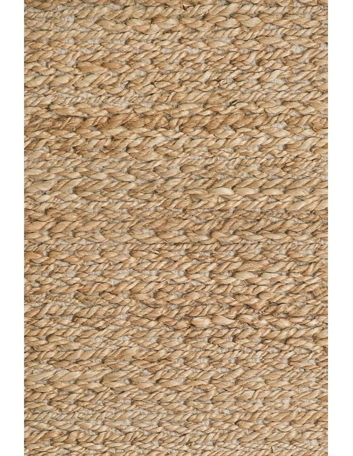 Indigo Braided Jute Runner Rug in Natural Tan image 7