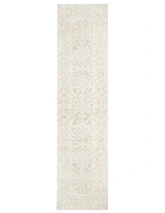 Josephine Tribal Transitional Runner Rug in Cream