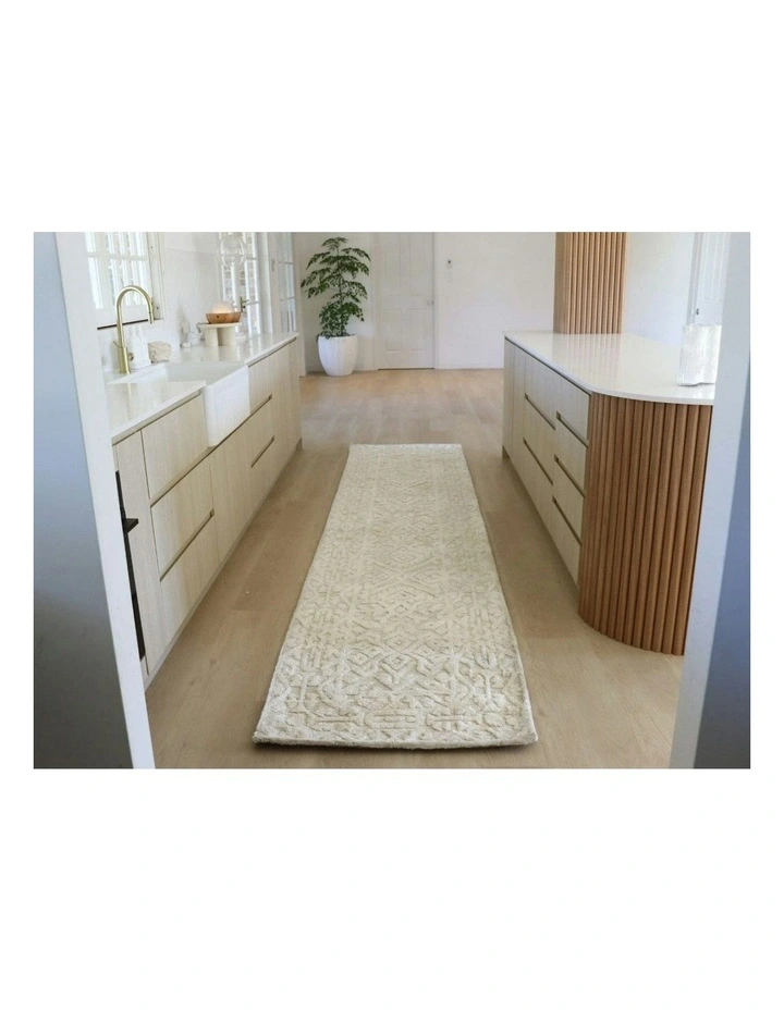Josephine Tribal Transitional Runner Rug in Cream image 4