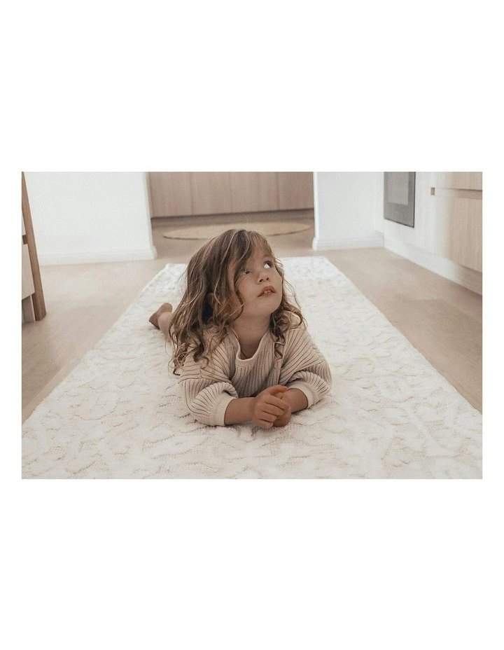 Josephine Tribal Transitional Runner Rug in Cream image 5
