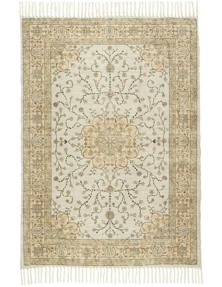 Josie Boho Picnic Rug in Neutral Beige image 1