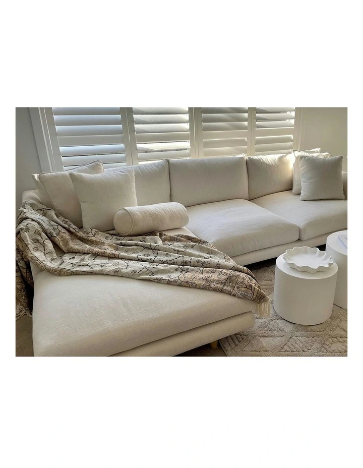 Josie Boho Picnic Rug in Neutral Beige image 3