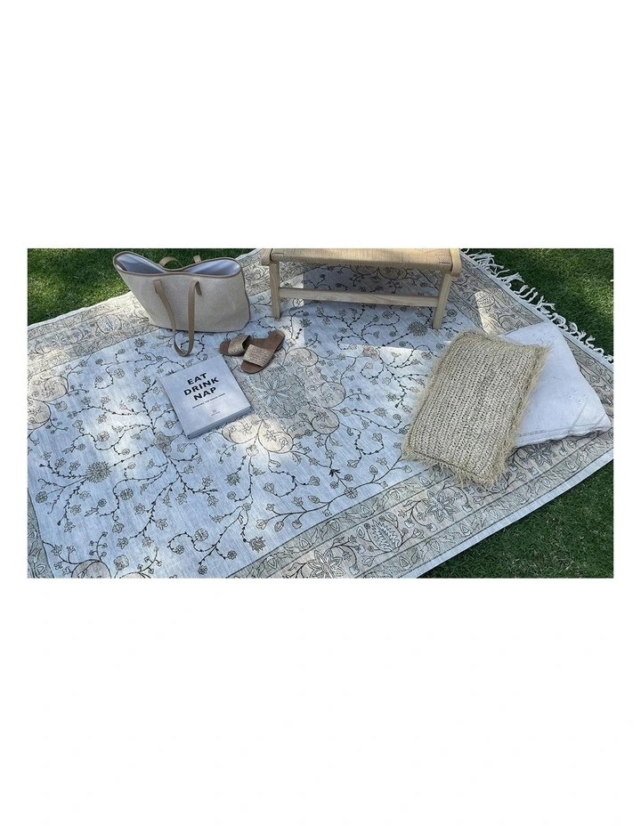 Josie Boho Picnic Rug in Neutral Beige image 5
