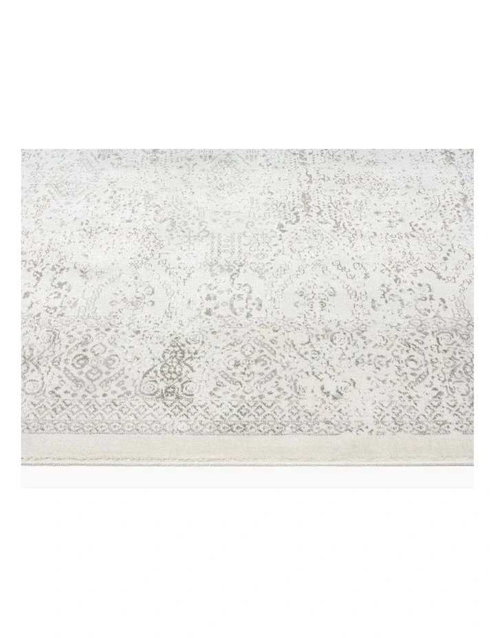 Miss Amara Madison Traditional Distressed Runner Rug In Ivory/Grey MYER