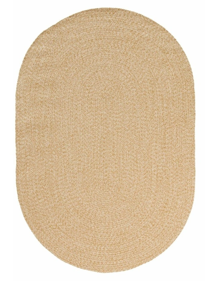 Malia Braided Flatweave Indoor Outdoor Oval Rug in Beige image 1