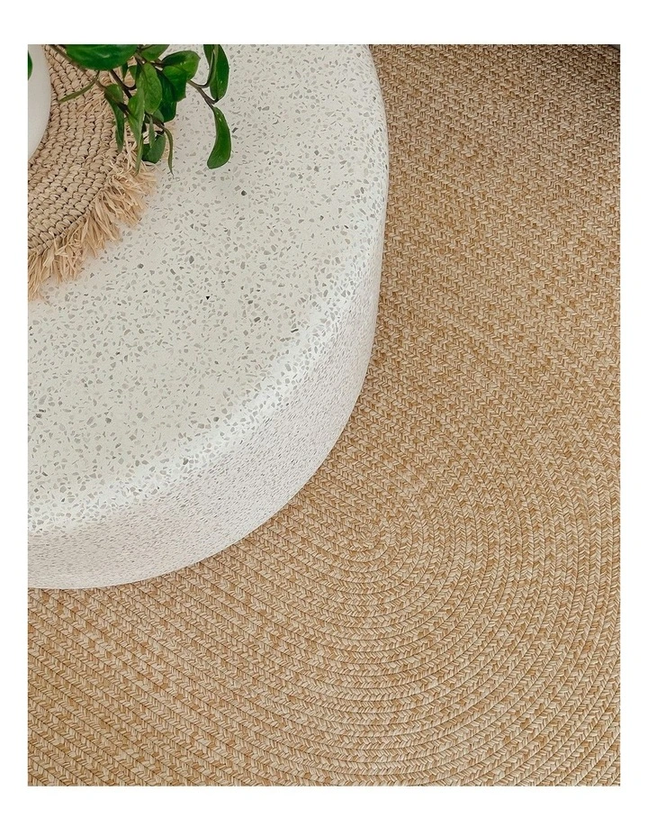 Malia Braided Flatweave Indoor Outdoor Oval Rug in Beige image 6