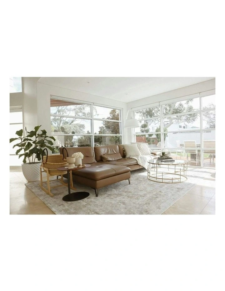 Morgan Transitional Distressed Medallion Rug in Beige/Brown image 3