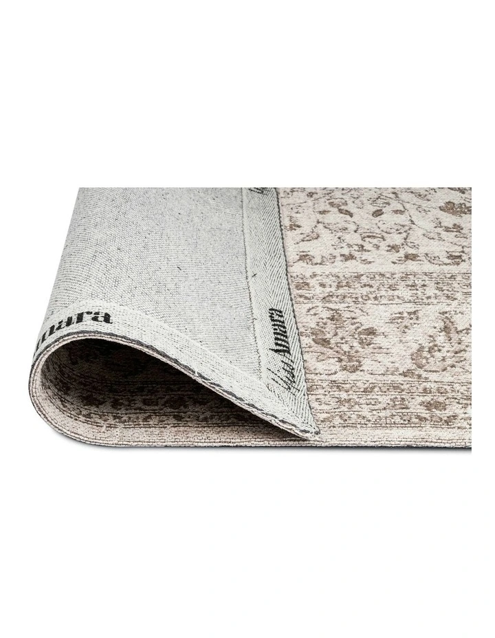 Moselle Floral Distressed Runner Rug in Beige/Brown image 4