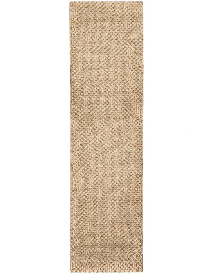 Nora Braided Jute Runner Rug in Tan image 1
