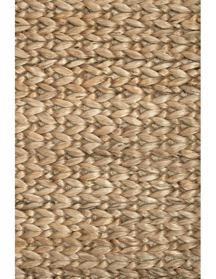 Nora Braided Jute Runner Rug in Tan image 5