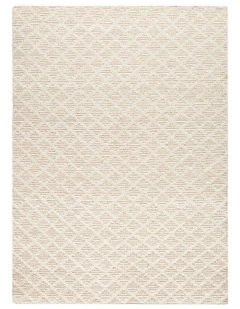 Piper Diamond Bleached Jute Rug in Ivory