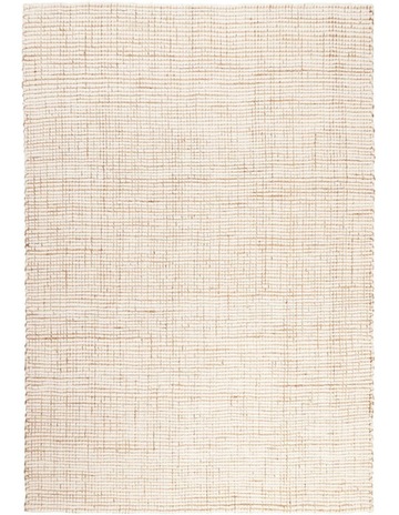 Reema Jute and Wool Textured Rug in Ivory/Cream