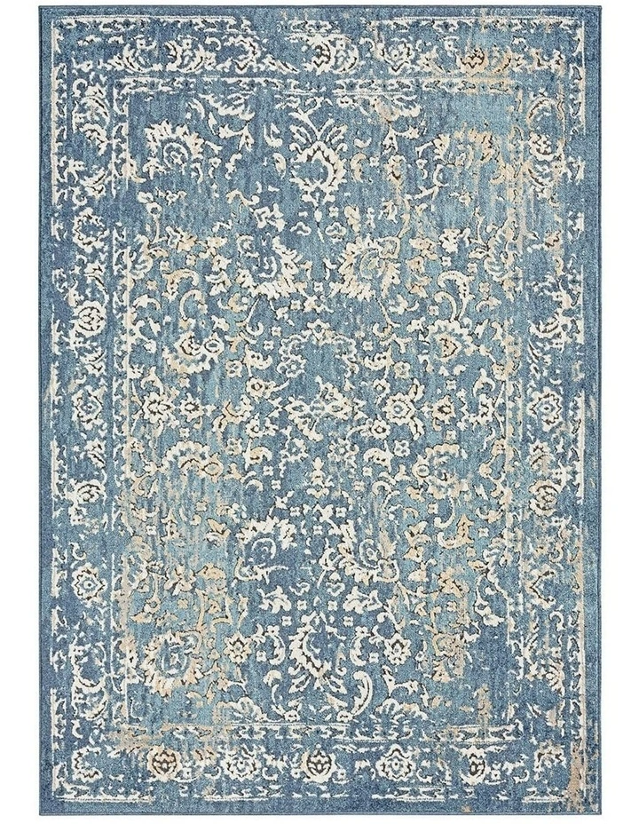 Miss Amara Sadira Transitional Floral Motif Rug In Blue MYER
