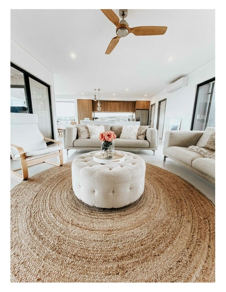 Miss Amara Sayulita HandBraided Round Jute Rug In Natural MYER