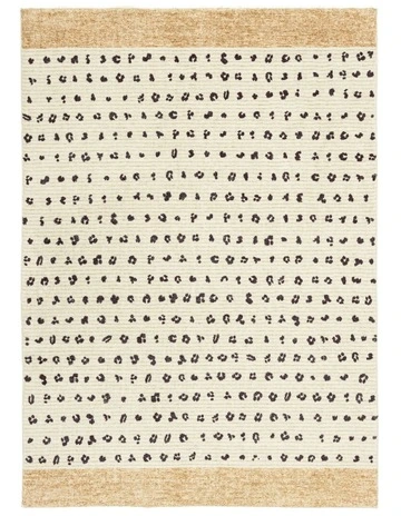Odette Animal Print Washable Rug in Beige/Brown