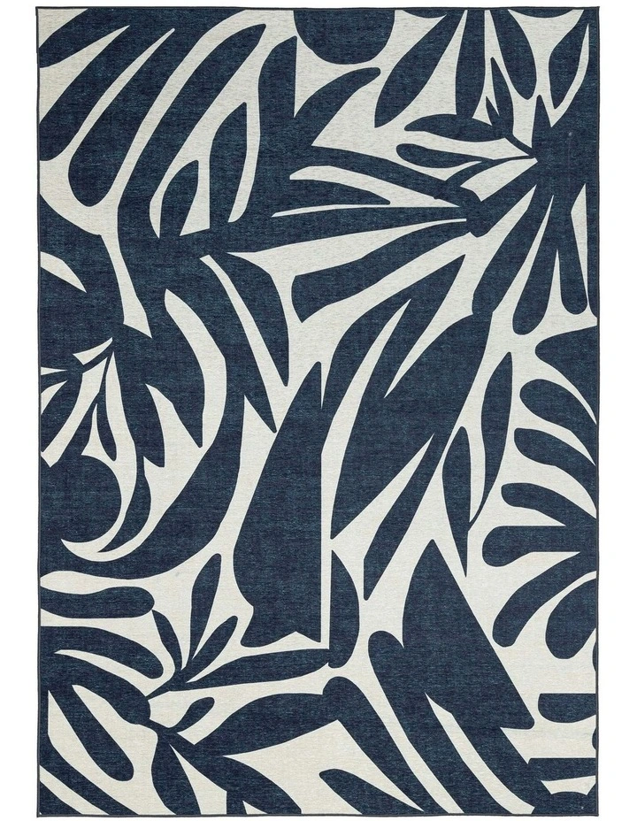 Damaris Indoor Outdoor Washable Rug in Blue/Grey/Cream image 1