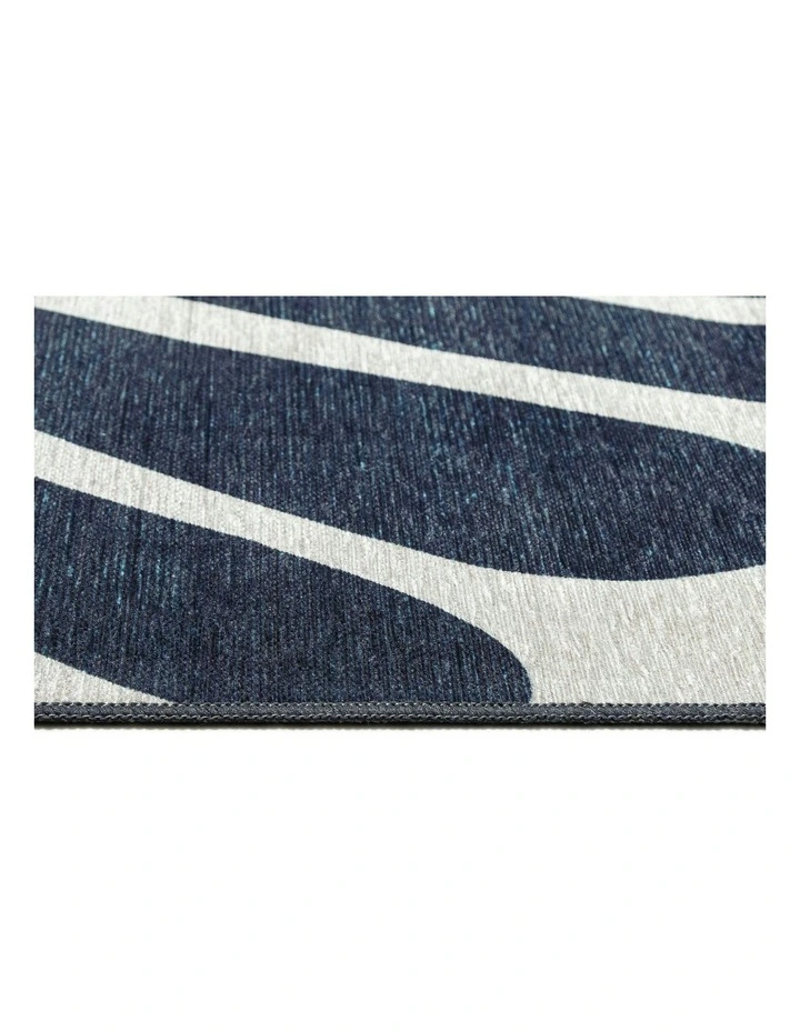 Damaris Indoor Outdoor Washable Rug in Blue/Grey/Cream image 3