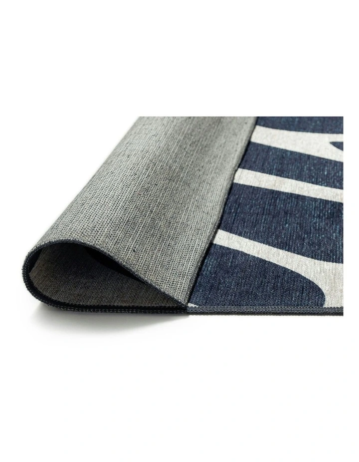 Damaris Indoor Outdoor Washable Rug in Blue/Grey/Cream image 4