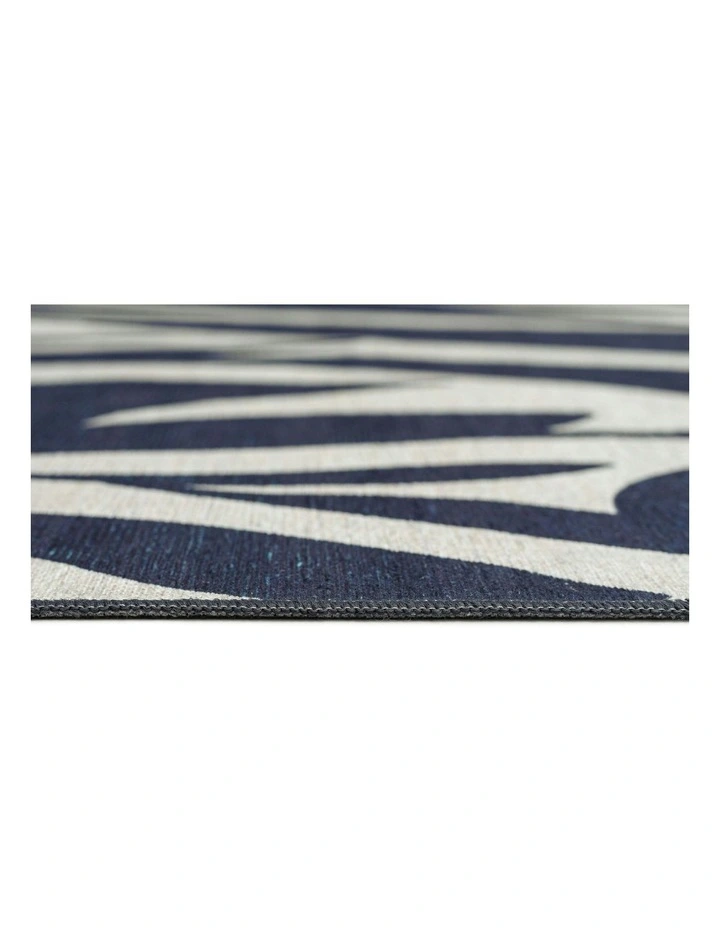 Damaris Indoor Outdoor Washable Rug in Blue/Grey/Cream image 5