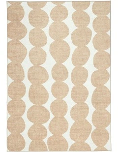 Loannis Indoor Outdoor Washable Rug in Beige/Ivory