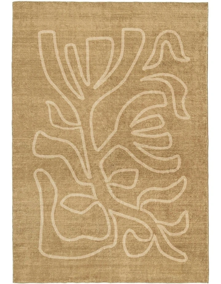 Khayana Hand Drawn Washable Rug in Brown image 1