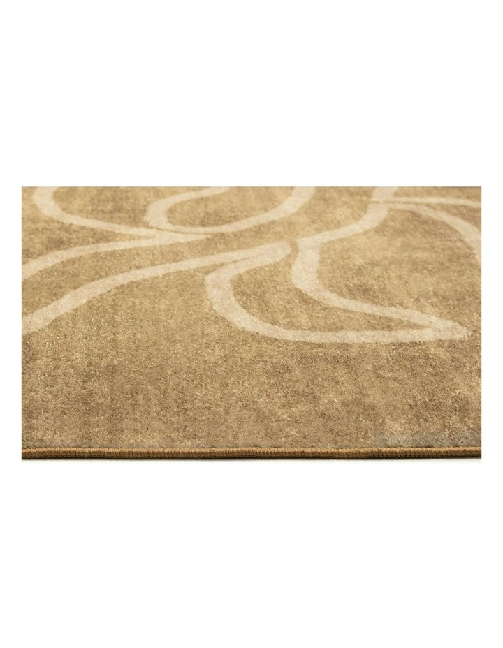 Khayana Hand Drawn Washable Rug in Brown image 3