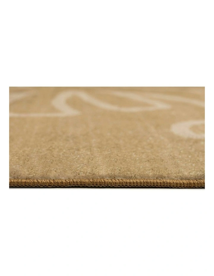 Khayana Hand Drawn Washable Rug in Brown image 6
