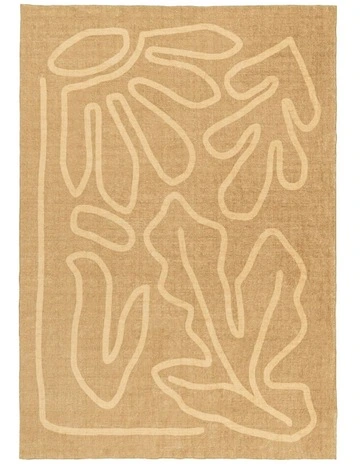 Chandra Hand Drawn Washable Rug in Brown