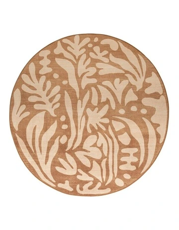 Yuri Leaves Rollie Pollie Round Playmat in Brown