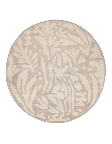 Viki Leaves Rollie Pollie Round Playmat in Grey