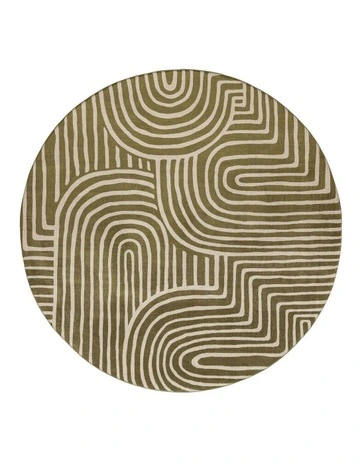 Iloa Abstract Rollie Pollie Round Playmat in Green