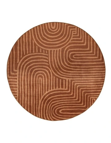 Leta Abstract Rollie Pollie Round Playmat in Brown
