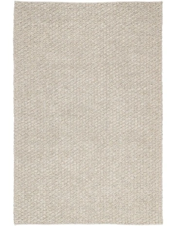 Zilya Chunky Wool Rug in Beige
